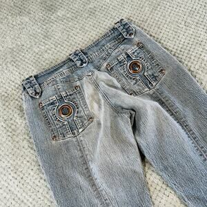 Vintage retro Y2K JOUJOU Low Rise Flare Jeans Studded Detail Wmns 8